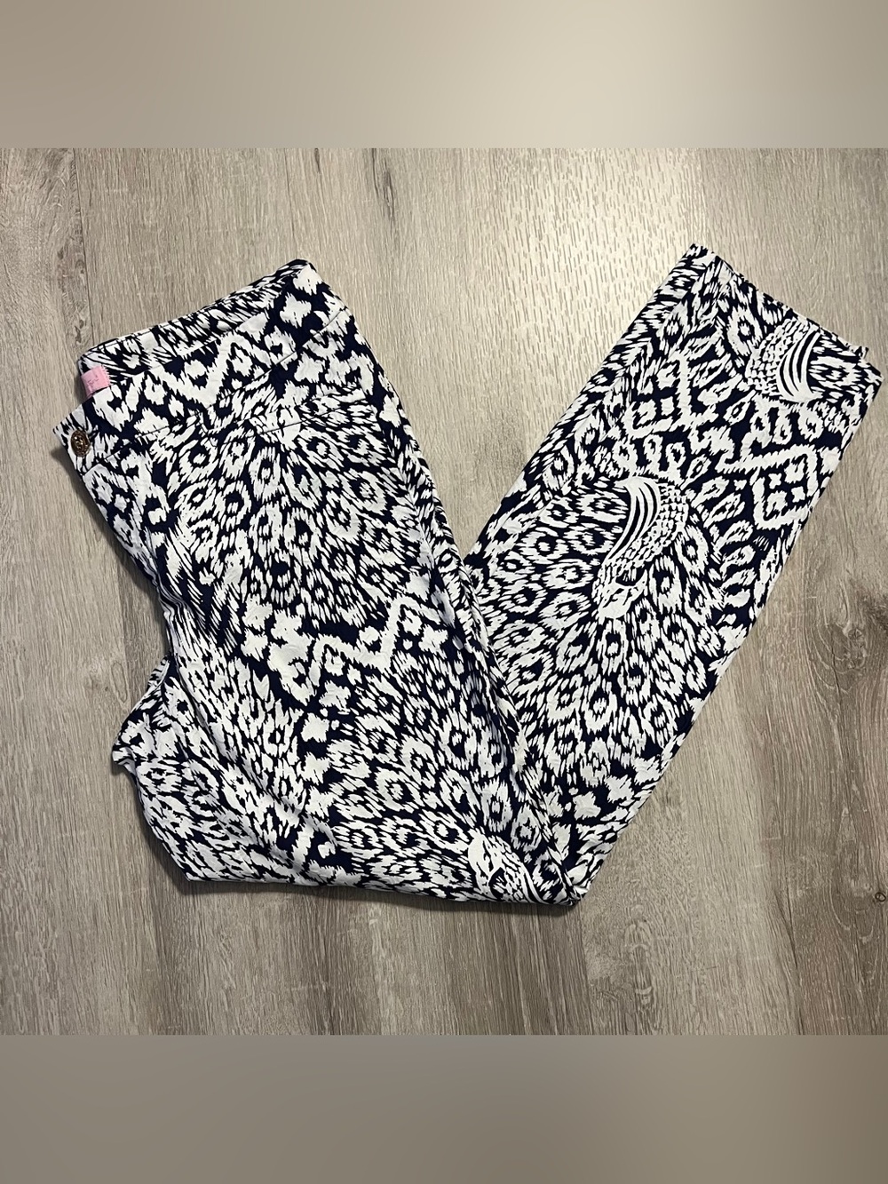 Lilly Pulitzer Navy and White Ankle Pants